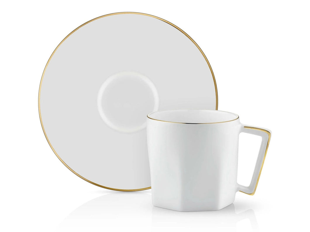 Mislina Tea Cup and Saucer - Gold - 220cc