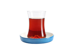 Istanbul Tiryaki Tea Glass and Saucer - Blue-Tea Sets-K-United