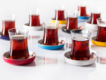 Istanbul Tiryaki Tea Glass and Saucer - Red-Tea Sets-K-United