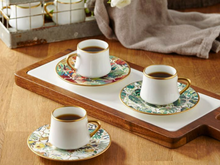 Sufi Coffee Cup and Saucer - Amazon Equator - 90 cc-Cups, Saucers & Mugs-K-United