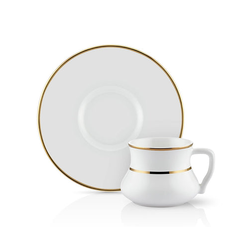 Alala Coffee Cup and Saucer - Gold - 90 cc