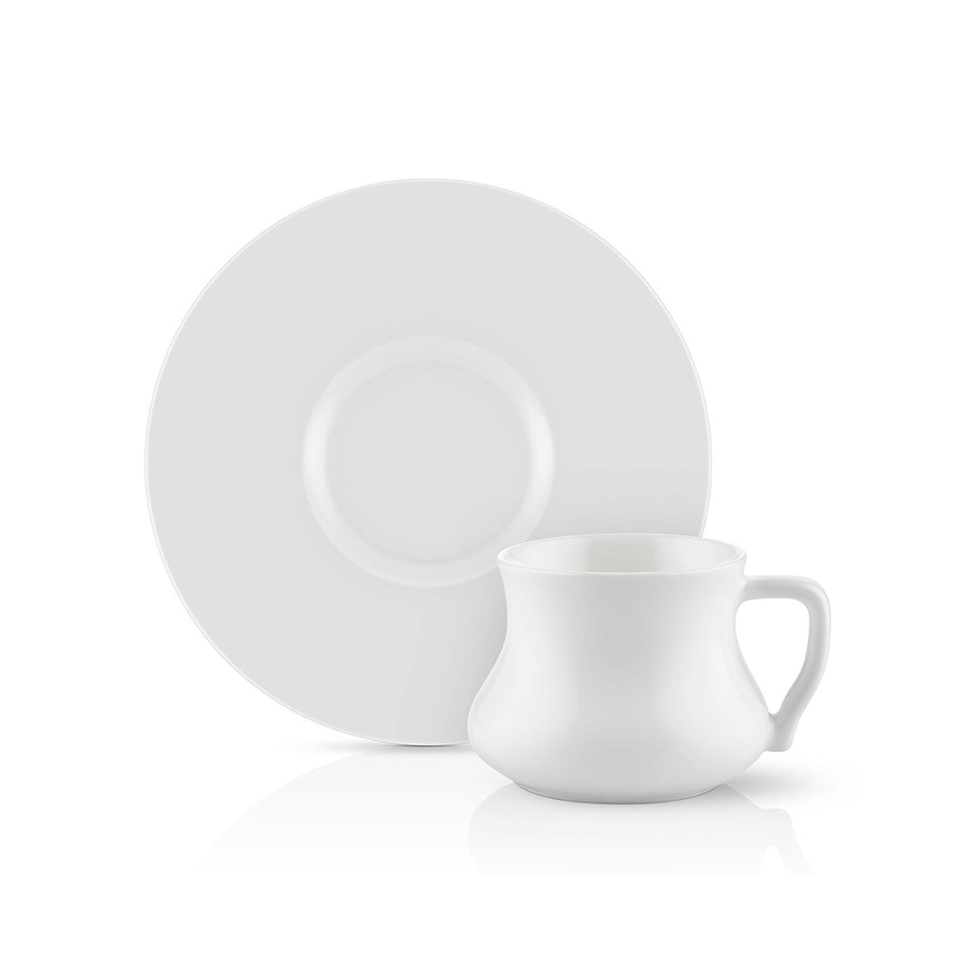 Alala Coffee Cup and Saucer - White - 90 cc