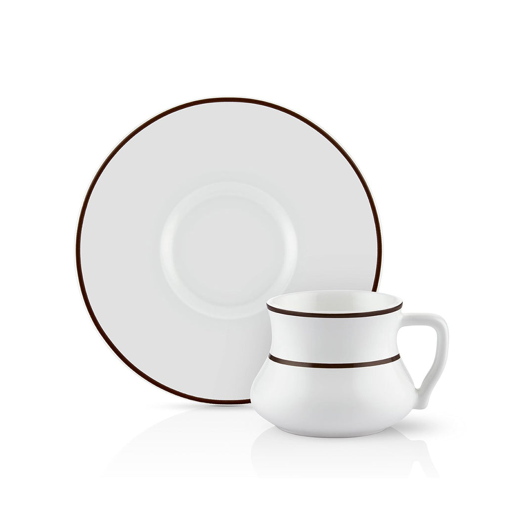 Alala Coffee Cup and Saucer - Brown - 90 cc