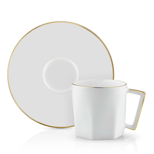 Mislina Tea Cup and Saucer - Gold - 220cc