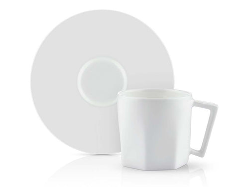 Mislina Tea Cup and Saucer - White - 220cc