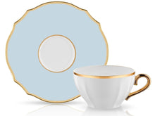 Poem Tea Cup and Saucer Set - Blue