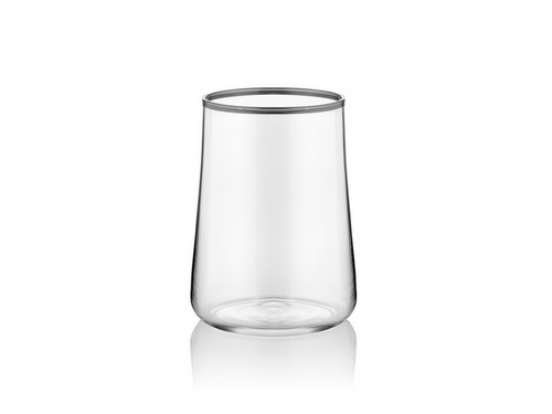 Aheste Coffee Side Glass - Platinum Rim - Set of 6-Glasses-K-United