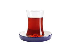 Istanbul Tiryaki Tea Glass and Saucer - Dark Blue-Tea Sets-K-United