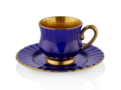 Sophia Coffee Cup and Saucer - Divan Cobalt