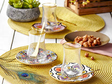 Dervish Terra Tea Glass and Saucer - Gold Rim-Tea Sets-K-United