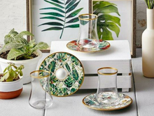 Dervish Amazon Tropic Tea Glass and Saucer-Tea Sets-K-United