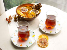Mislina Tea Glass and Saucer Mimosa