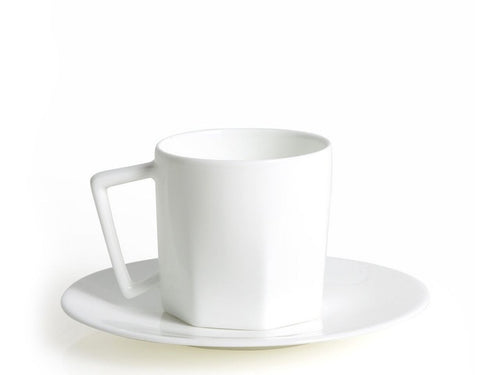 Mislina Tea Cup and Saucer - White - 220cc