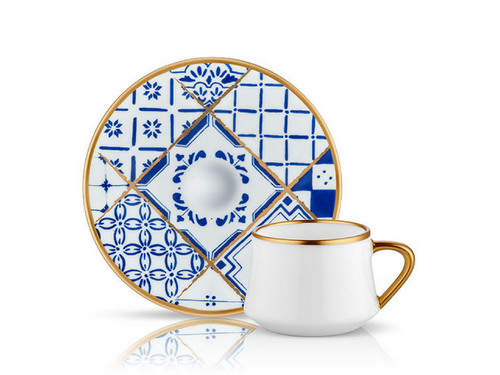 Sufi Coffee Cup and Saucer - Nikea - 90 cc-Cups, Saucers & Mugs-K-United